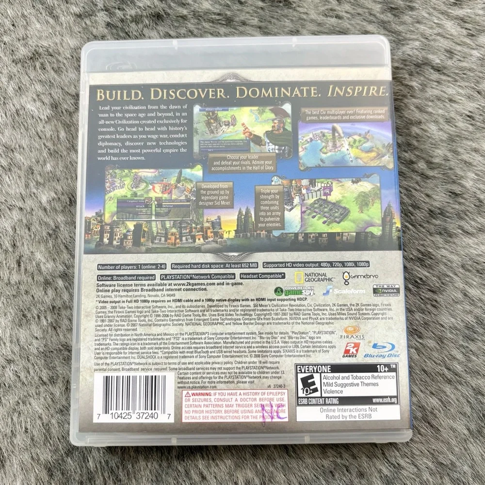 Sony Civilization Revolution for PlayStation 3 - PS3 Complete Game
